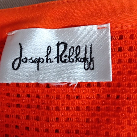 Joseph Ribkoff Orange Open Knit Cardigan - Picture 4 of 4